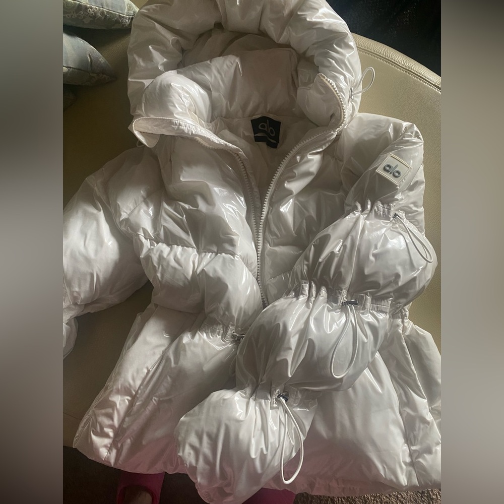 Alo white super coat jacket